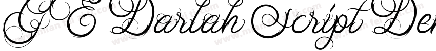 GE Darlah Script Demo字体转换
